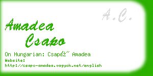 amadea csapo business card